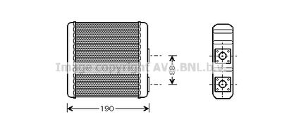 DN6139 AVA QUALITY COOLING Теплообменник, отопление салона