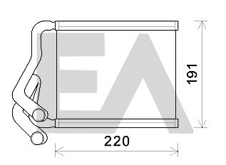 45C28031 EACLIMA Теплообменник, отопление салона