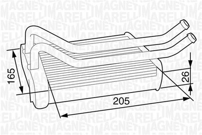 350218315000 MAGNETI MARELLI Теплообменник, отопление салона