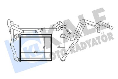 358580 KALE OTO RADYATÖR Теплообменник, отопление салона