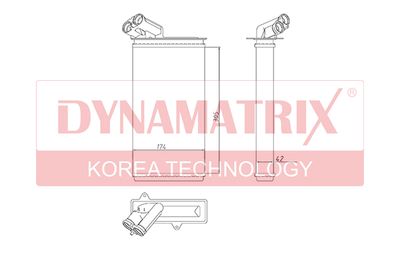 DR71149 DYNAMATRIX Теплообменник, отопление салона