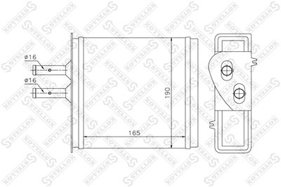 1035007SX STELLOX Теплообменник, отопление салона