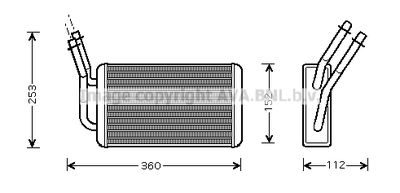 FD6316 AVA QUALITY COOLING Теплообменник, отопление салона