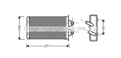 FTA6186 AVA QUALITY COOLING Теплообменник, отопление салона