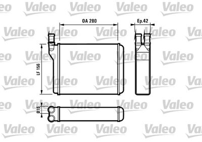 812027 VALEO Теплообменник, отопление салона