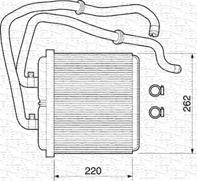 350218072000 MAGNETI MARELLI Теплообменник, отопление салона