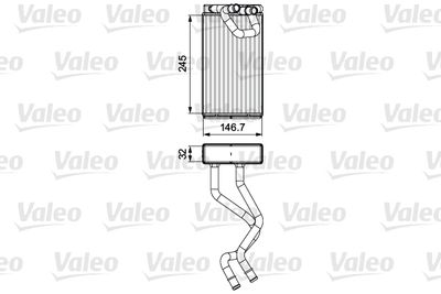 811549 VALEO Теплообменник, отопление салона