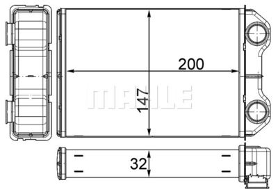 AH251000S MAHLE Теплообменник, отопление салона