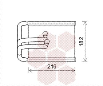 82006254 VAN WEZEL Теплообменник, отопление салона