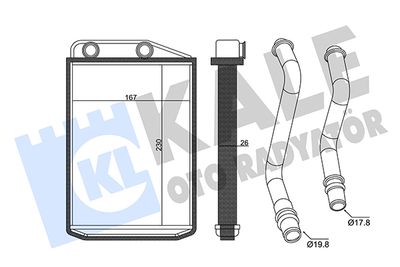 360335 KALE OTO RADYATÖR Теплообменник, отопление салона