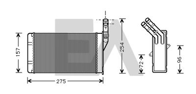 45C10009 EACLIMA Теплообменник, отопление салона
