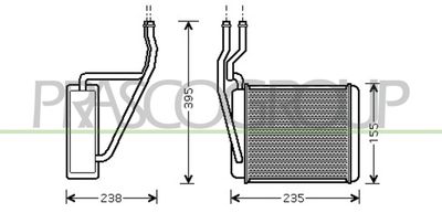 FD340H001 PRASCO Теплообменник, отопление салона