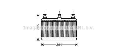 BWA6341 AVA QUALITY COOLING Теплообменник, отопление салона