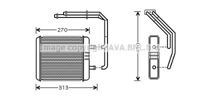 IV6052 AVA QUALITY COOLING Теплообменник, отопление салона