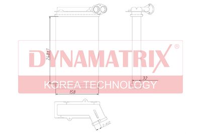 DR71448 DYNAMATRIX Теплообменник, отопление салона