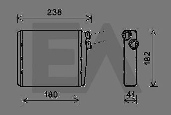 45C78010 EACLIMA Теплообменник, отопление салона