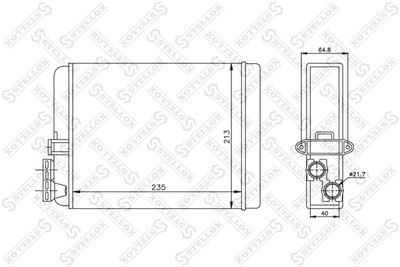 1035087SX STELLOX Теплообменник, отопление салона