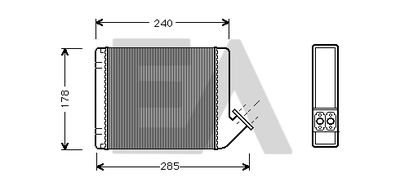 45C10003 EACLIMA Теплообменник, отопление салона