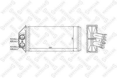 1035095SX STELLOX Теплообменник, отопление салона