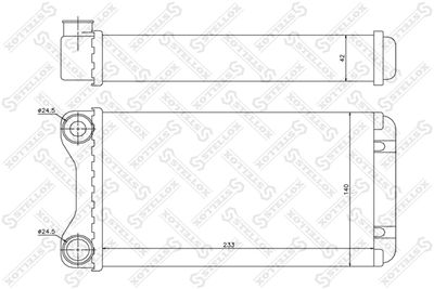 1035102SX STELLOX Теплообменник, отопление салона