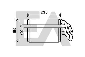 45C18011 EACLIMA Теплообменник, отопление салона