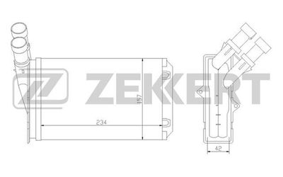 MK5020 ZEKKERT Теплообменник, отопление салона