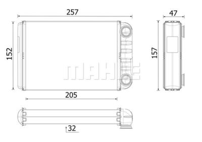 AH258000P MAHLE Теплообменник, отопление салона