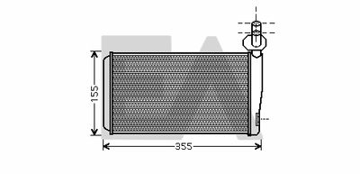 45C77011 EACLIMA Теплообменник, отопление салона