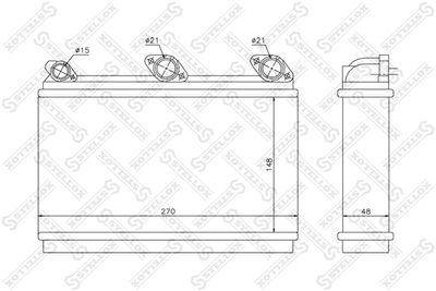 1035080SX STELLOX Теплообменник, отопление салона