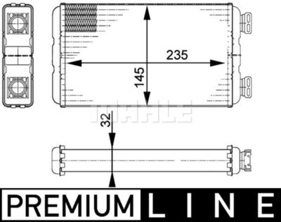 AH138000P MAHLE Теплообменник, отопление салона