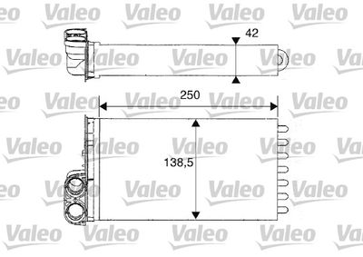 812234 VALEO Теплообменник, отопление салона