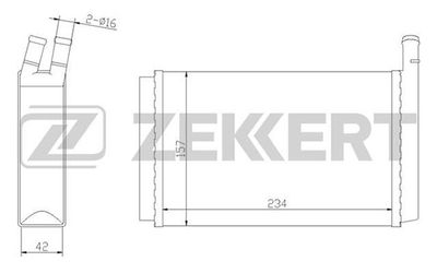 MK5007 ZEKKERT Теплообменник, отопление салона