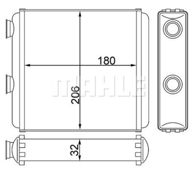 AH81000S MAHLE Теплообменник, отопление салона