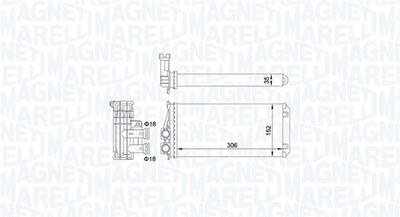 350218435000 MAGNETI MARELLI Теплообменник, отопление салона