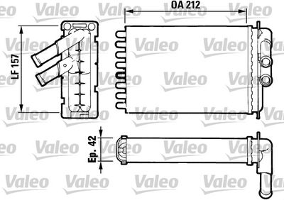 812017 VALEO Теплообменник, отопление салона