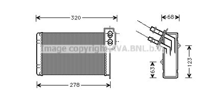 RT6048 AVA QUALITY COOLING Теплообменник, отопление салона