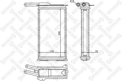 1035009SX STELLOX Теплообменник, отопление салона