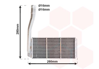 02006177 VAN WEZEL Теплообменник, отопление салона