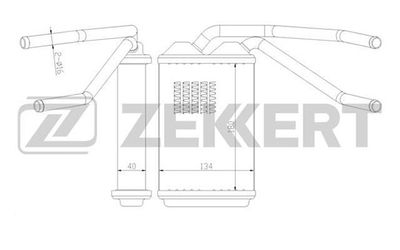 MK5030 ZEKKERT Теплообменник, отопление салона