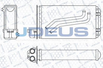 221V02 JDEUS Теплообменник, отопление салона