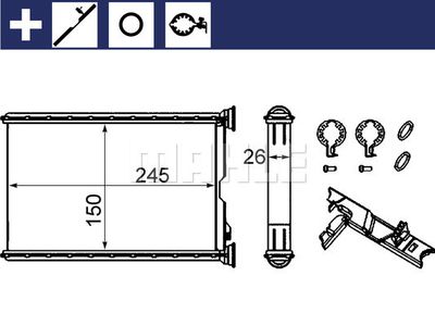 AH242000S MAHLE Теплообменник, отопление салона