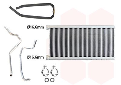 02016700 VAN WEZEL Теплообменник, отопление салона