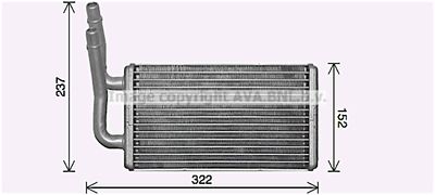 FD6661 AVA QUALITY COOLING Теплообменник, отопление салона