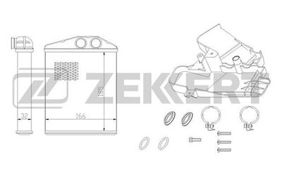MK5084 ZEKKERT Теплообменник, отопление салона