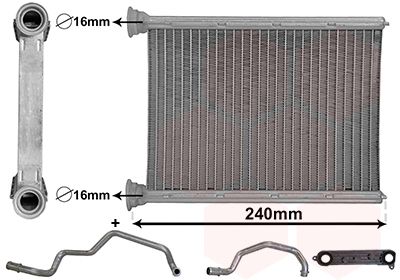 13006417 VAN WEZEL Теплообменник, отопление салона