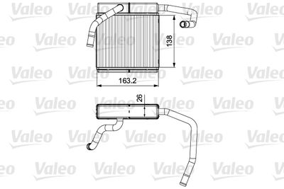 811552 VALEO Теплообменник, отопление салона