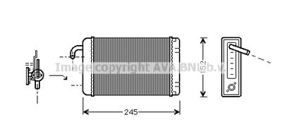 AB6008 PRASCO Теплообменник, отопление салона