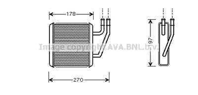 VN6203 AVA QUALITY COOLING Теплообменник, отопление салона