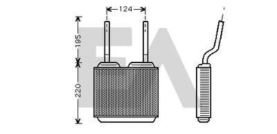 45C54011 EACLIMA Теплообменник, отопление салона
