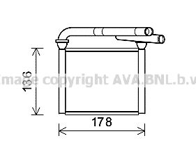 MZA6278 AVA QUALITY COOLING Теплообменник, отопление салона